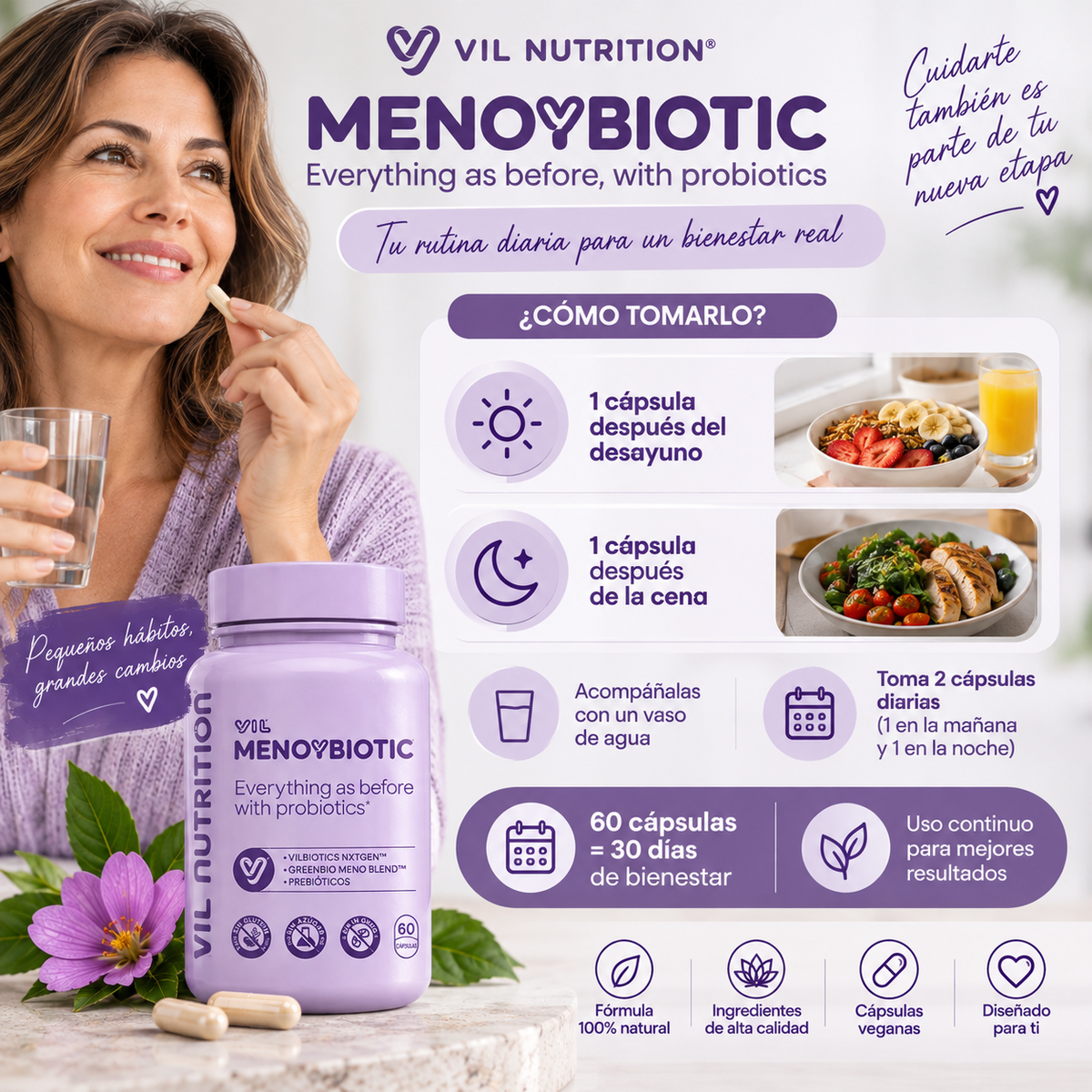 VIL MenoYBiotic | Bienestar Femenino Durante la Menopausia