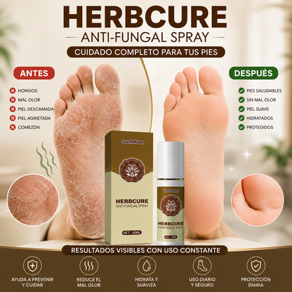 HERBCURE ANTI HONGOS | Spray para el Cuidado de los Pies 60 ml