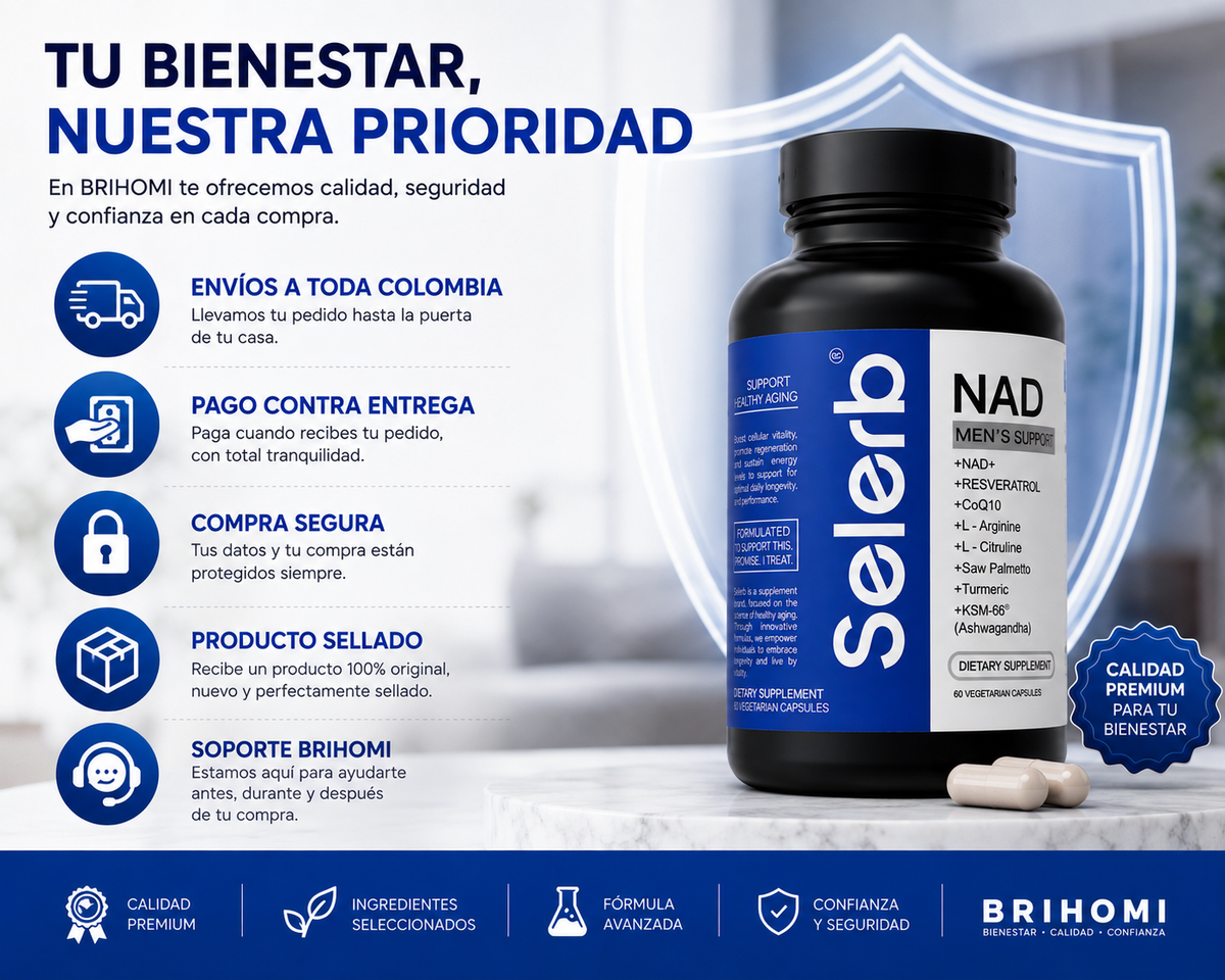 SELERB NAD+ MEN'S SUPPORT | Fórmula avanzada para energía y vitalidad masculina