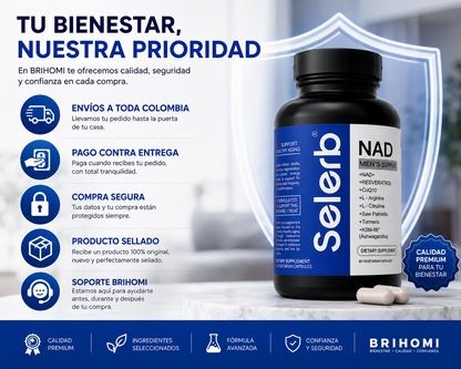 SELERB NAD+ MEN'S SUPPORT | Fórmula avanzada para energía y vitalidad masculina