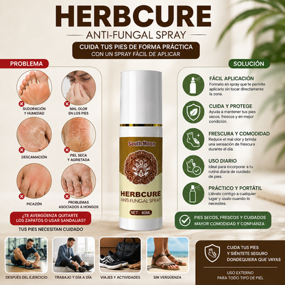 HERBCURE ANTI HONGOS | Spray para el Cuidado de los Pies 60 ml